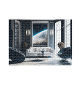 White Outer Space Living Room Jigsaw Puzzle (1000 Piece)