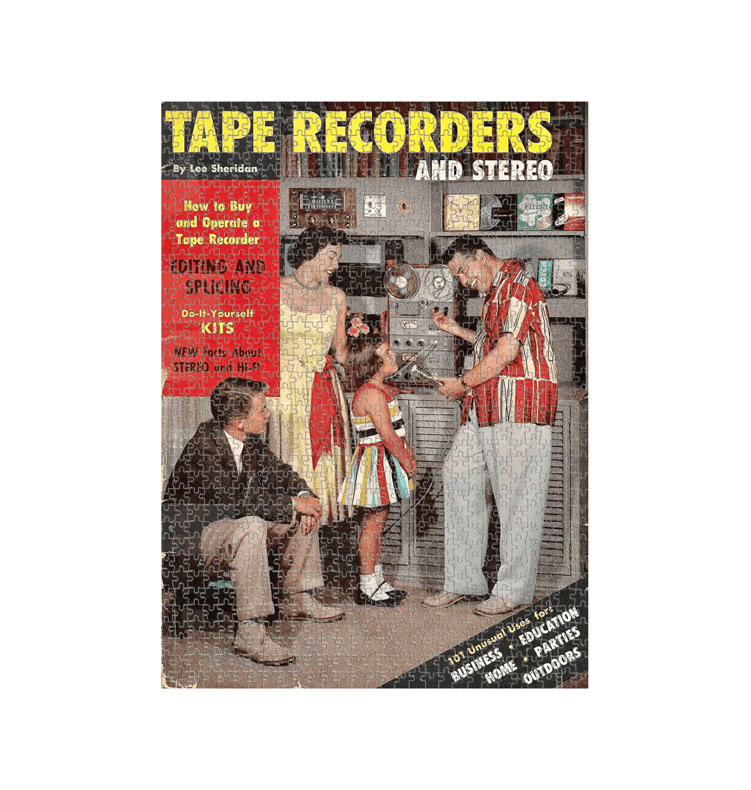 White Tape Recorders and Stereo Jigsaw Puzzle (1000 Piece)