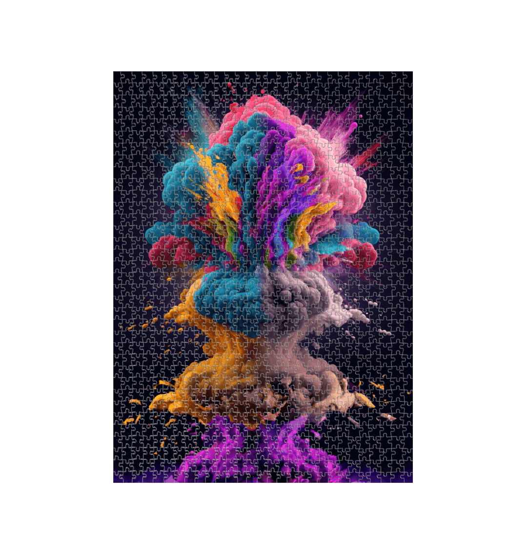 White Explosion of Color and Sound Jigsaw Puzzle (1000 Piece)