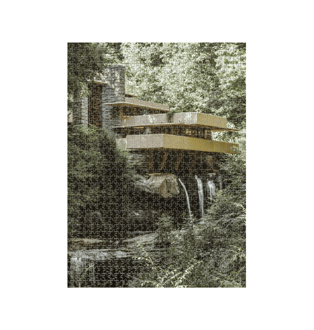 White Fallingwater Jigsaw Puzzle (1000 Piece)