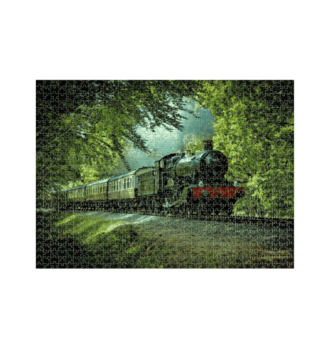 White Steam Train Jigsaw Puzzle (1000 Piece)