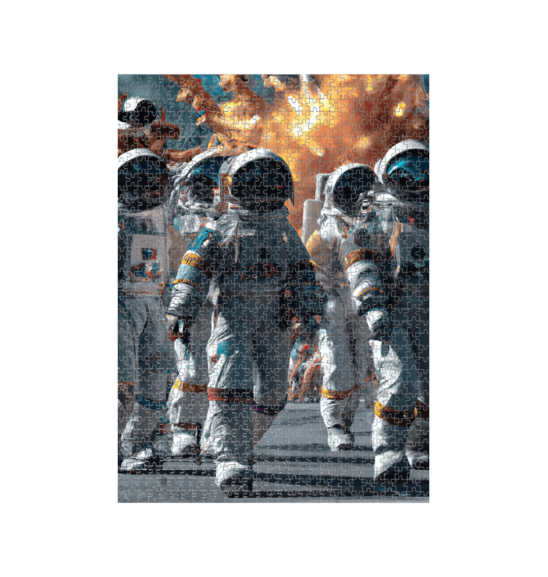 White Astronaut Parade Jigsaw Puzzle (1000 Piece)