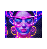 White Neon Girl Jigsaw Puzzle (1000 Piece)