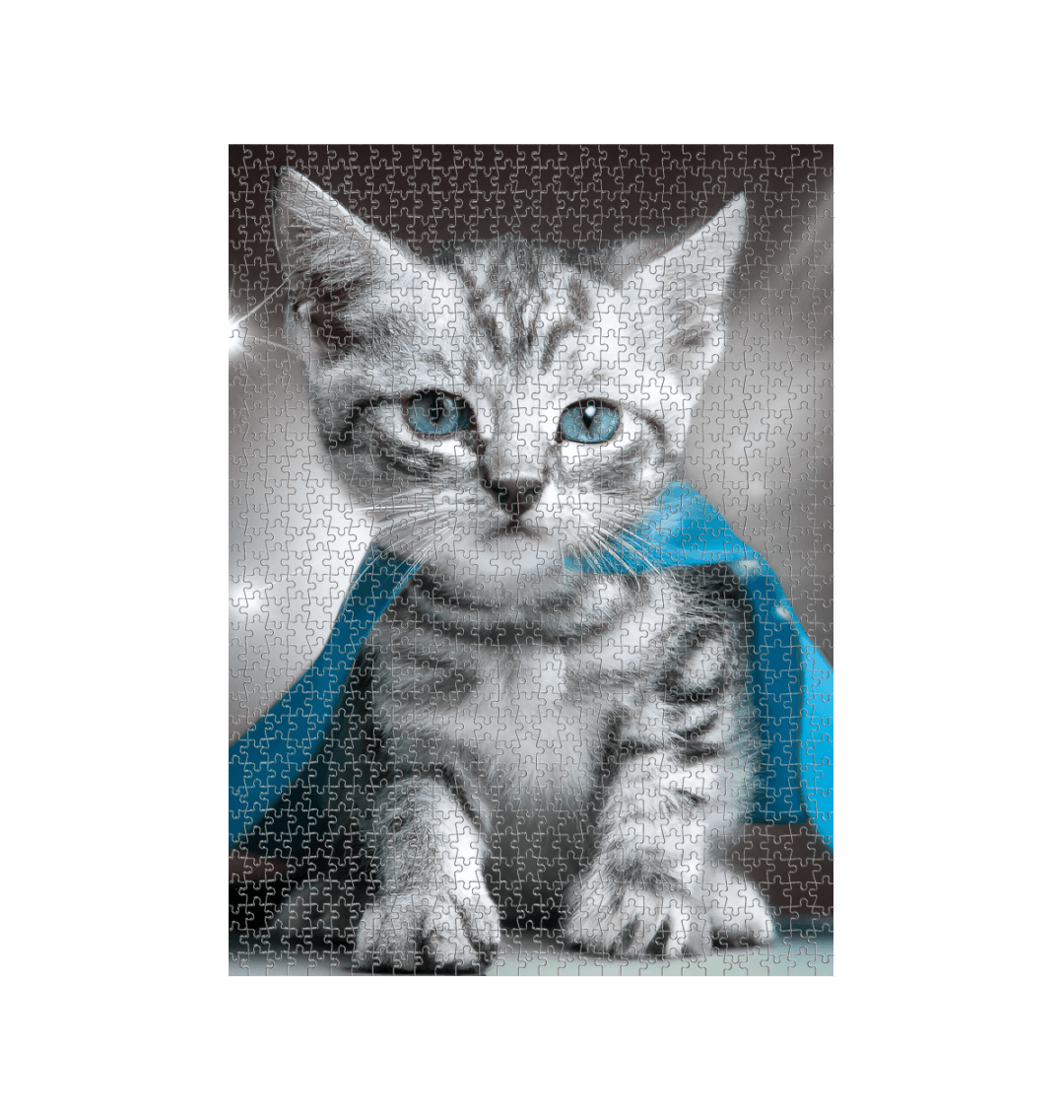 White Superkitty Jigsaw Puzzle (1000-Piece)