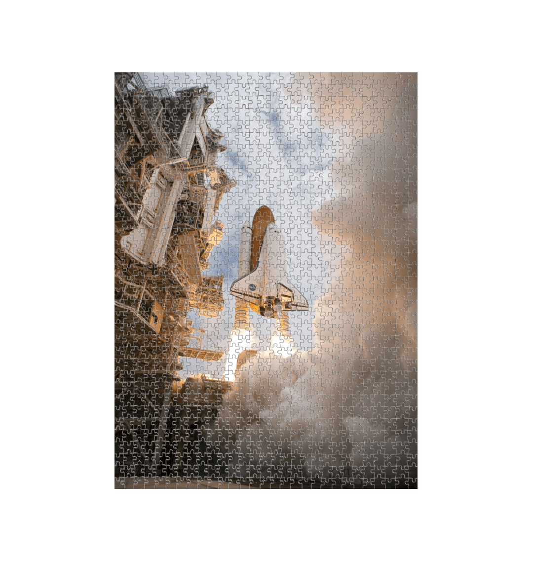 White Space Shuttle Launch Jigsaw Puzzle (1000 Piece)