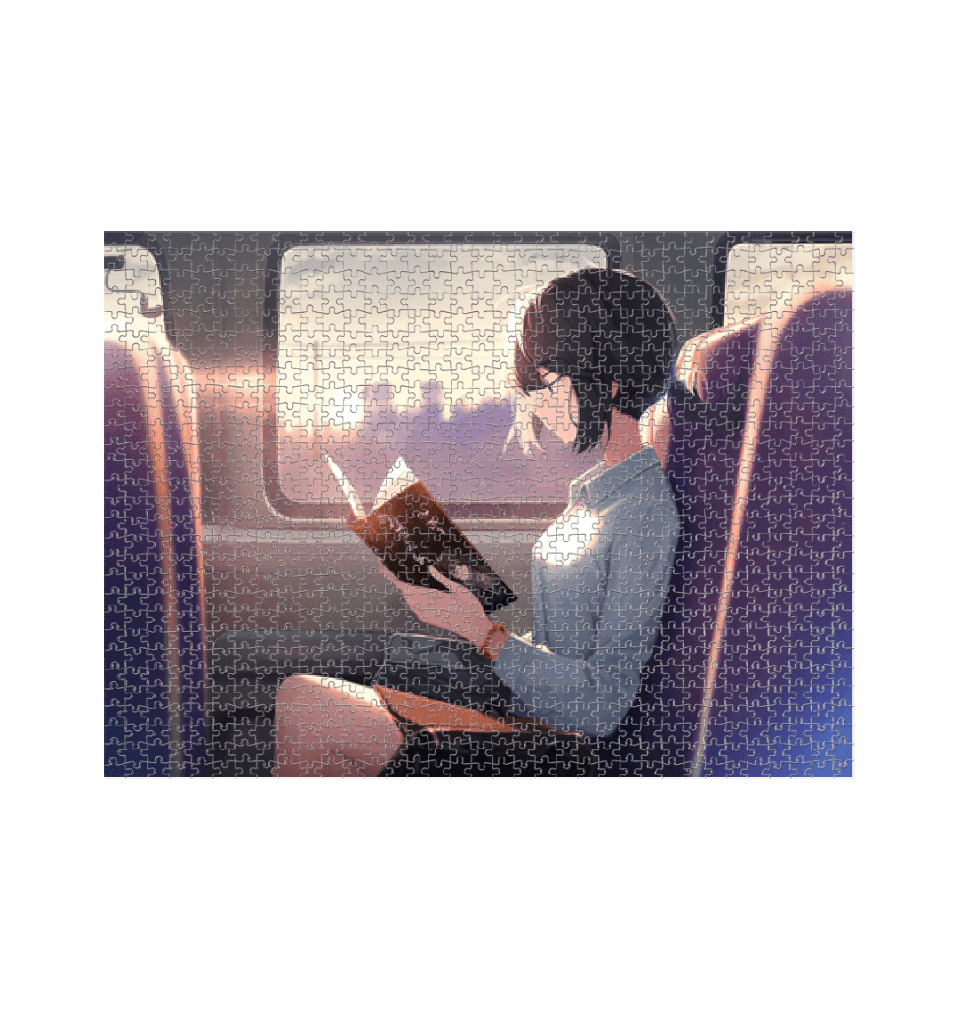 White Reading on the Ride Home Jigsaw Puzzle (1000 Piece)